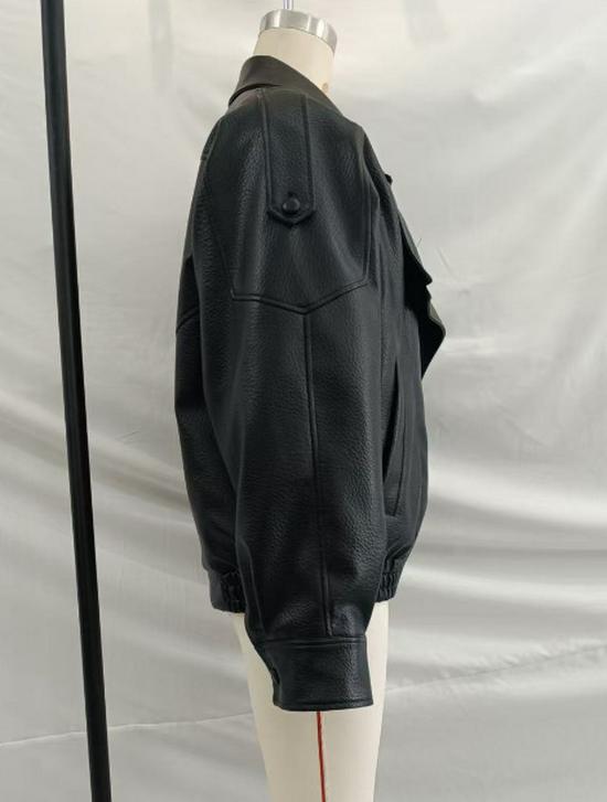 American High Street Biker Leather Jacket - 2025 Autumn/Winter Collection, Stand-up Collar, Stylish & Hot Item