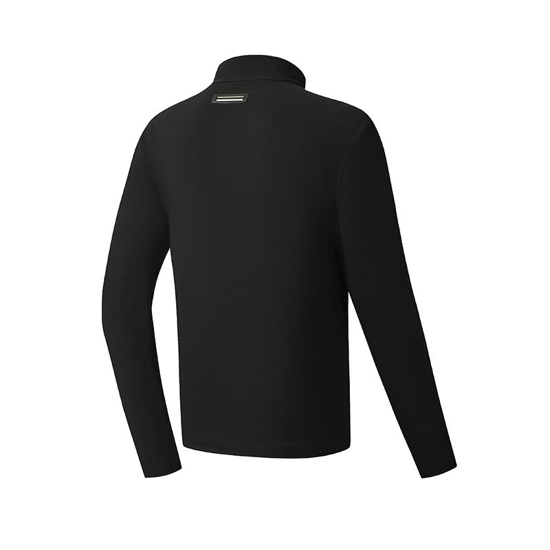 FILA Golf Series Casual Sports Classic Versatile Elastic Warm Slim Fit Stand Collar Knitted Cardigan Jacket Men jackets A11M545502FBK