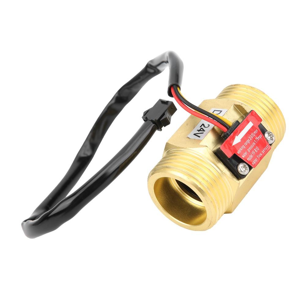 YF-B10 Hall Flowmeter DC24V Turbine Flowmeter Flow Switch Water Flow Sensor Liquid Measurement