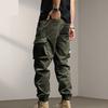 Pánské kalhoty Cargo Kalhoty Volné Jednobarevné Pásky Kotníkové Více Kapsy Měkké Prodyšné Stahovací šňůrka Elastická Pas Neformální Sport Pánské tepláky Dlouhé kalhoty