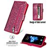 Wallet Bling Glitter Magnetic Flip Zipper Leather Case For Samsung Galaxy S24 FE S23 Ultra S22 Plus S21 S20 FE S10 20 10 9