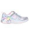 Skechers S-Lights Fashion Comfortable Versatile Simple Low-Top Kids Casual Shoes Kids Sneaker Silver Blue 303063L-SMLT