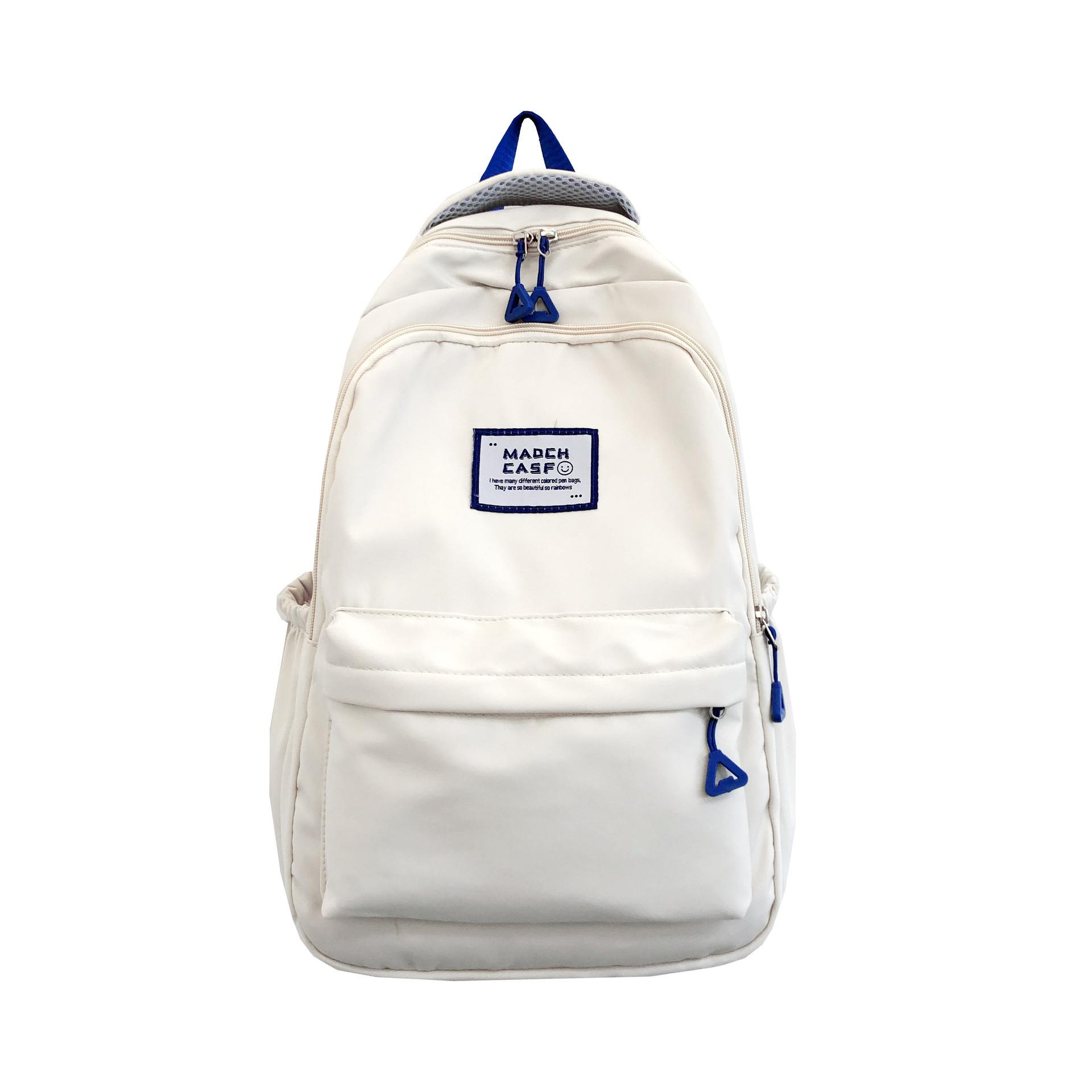 

Trendy cool junior high school and high school students backpack Japanese ins Harajuku style campus backpack forest department large-capacity student белый