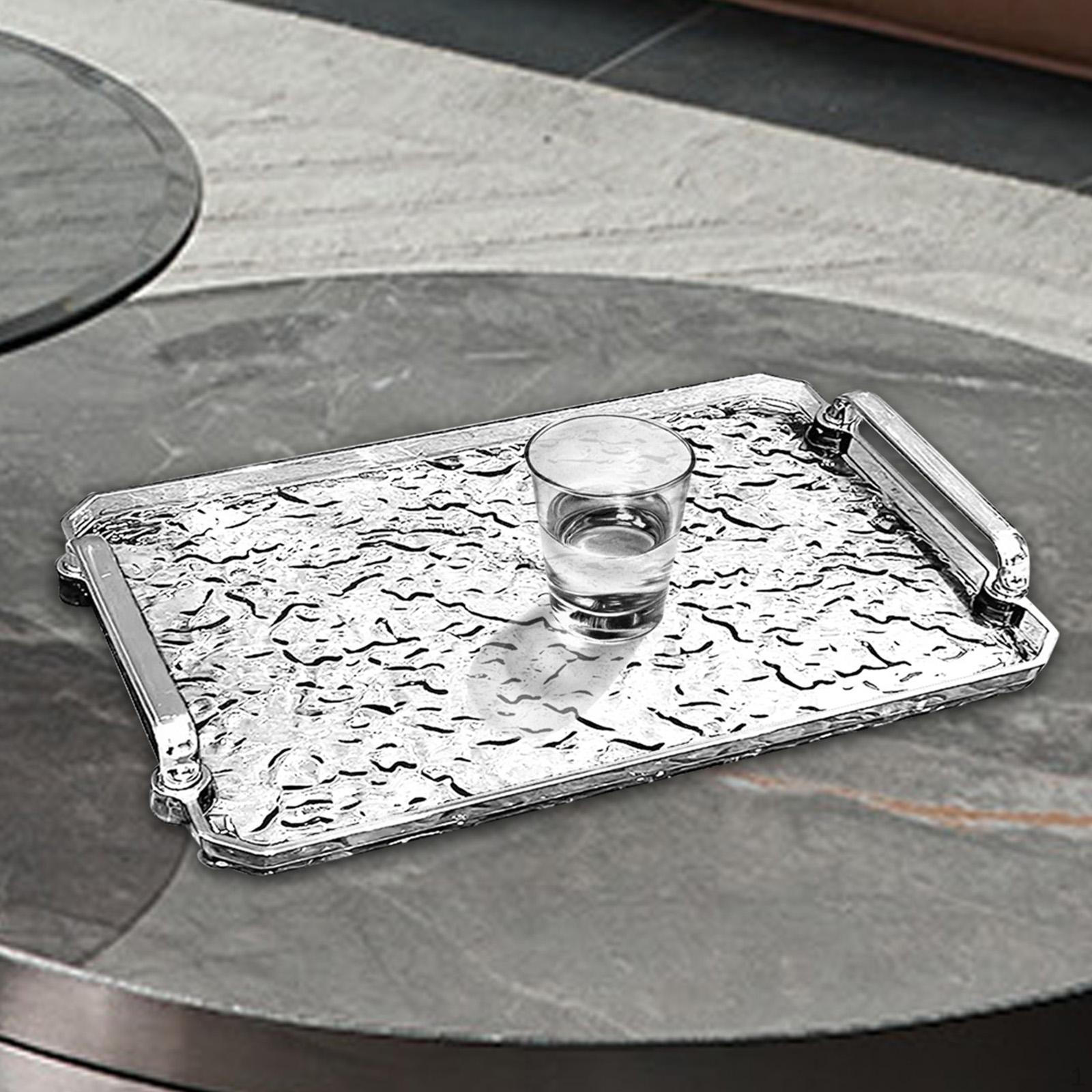 

Элегантный прямоугольный поднос для организации дома и декора Clear L