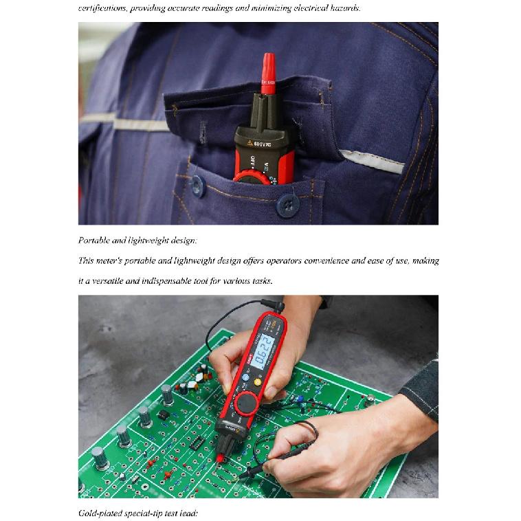 UNI-T UT118C/UT118B Pen-Type Meter; Full Scale Overload Protection Electrician's Meter/EF Measurement