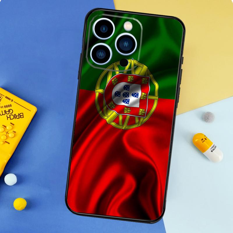 Portugal Flag Phone Case For iPhone 17 16 15 14 12 11 13 Pro Max mini 15 16 Plus 16e 17 Air Bumper Cover