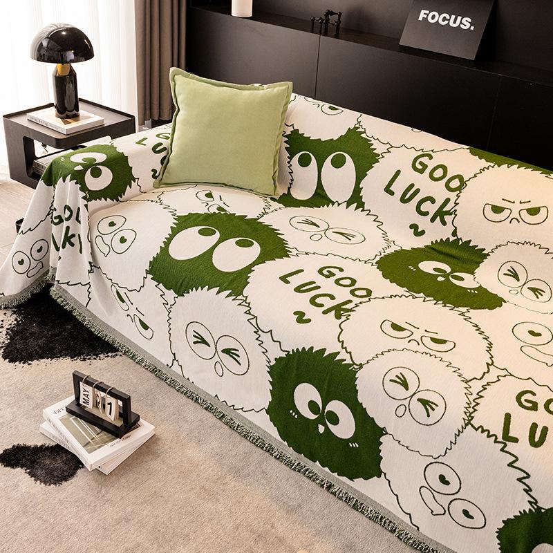 Chenille Sofa Cover Cloth Dustproof Sofa Towel Cartoon Sofa Cushion Sofa Cover One-Piece Sofa Cover Towel