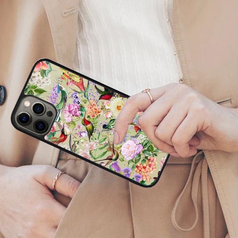 

Garden Birds Vintage Tropical FLORAL Magnetic Phone Case For APPLE iPhone 17 Air 16 14 13 12 Pro Max 15 Plus MagSafe Cover iPhone 13mini