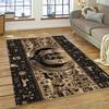 Ancient Egyptian Mythological Ideographic Sign Symbols Carpet Rug for Home Living Room Bedroom Sofa Doormat Decor,Non-slip Mat