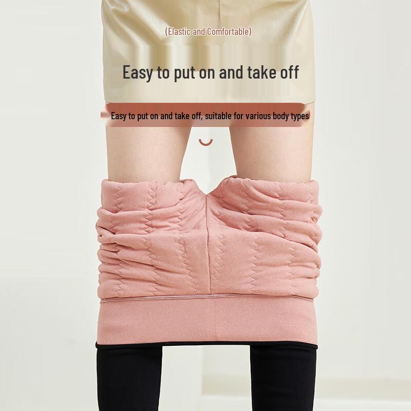 LANGSHA Women's Silk Fleece-Lined Thermal Leggings