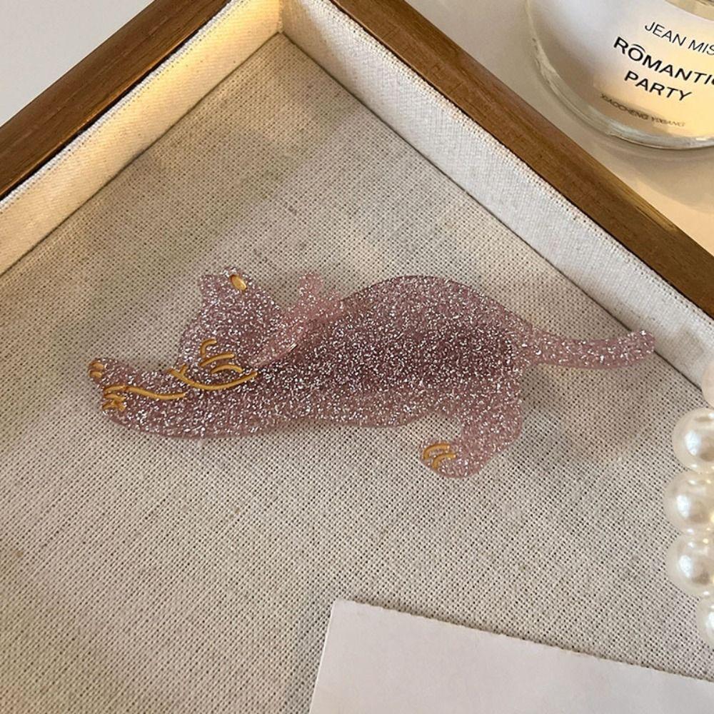 Colorful Acetic Acid Hair Clip Cartoon Cat Duckbill Clip Cute Cat Hair Clip  Daily