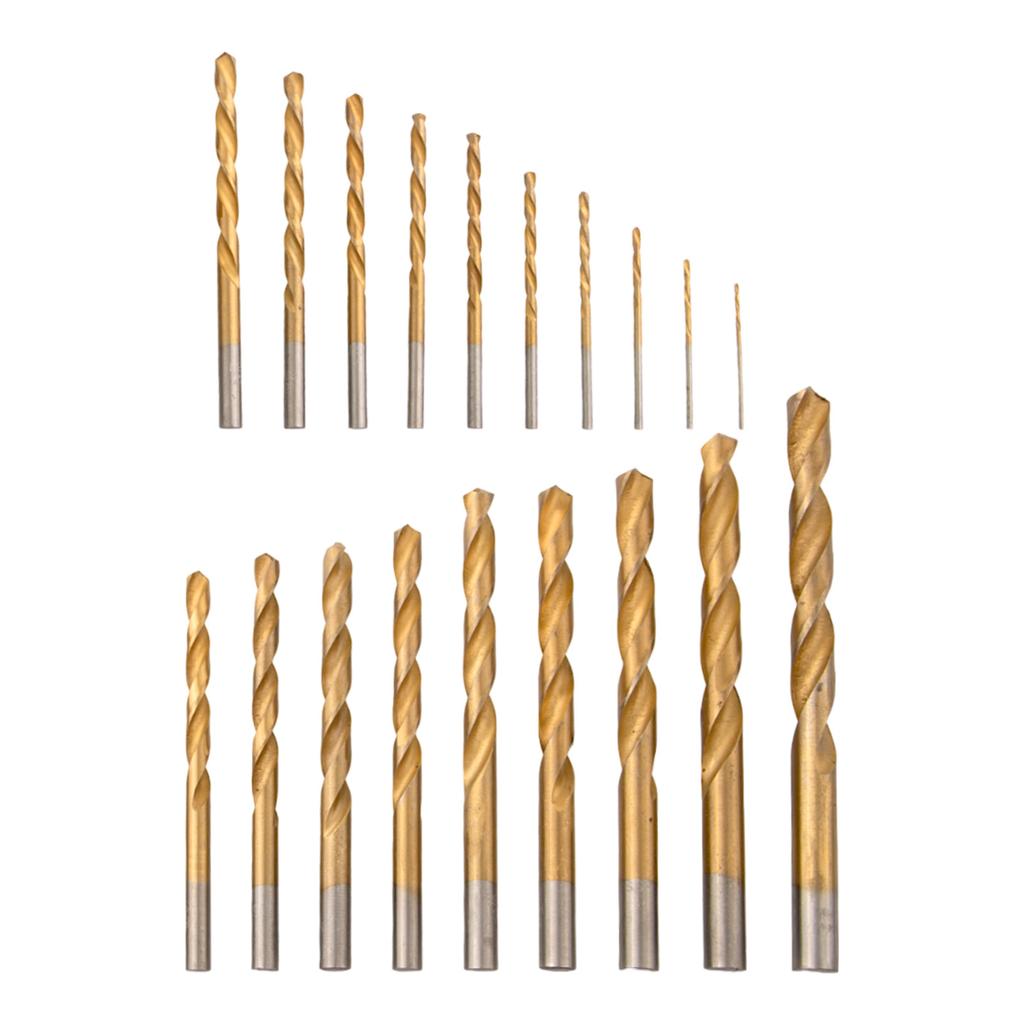 For Bench Drill 1-10mm Drill Bits 19Pcs Drill Bit Set High Speed Processing Easy To Chip High Speed Processing