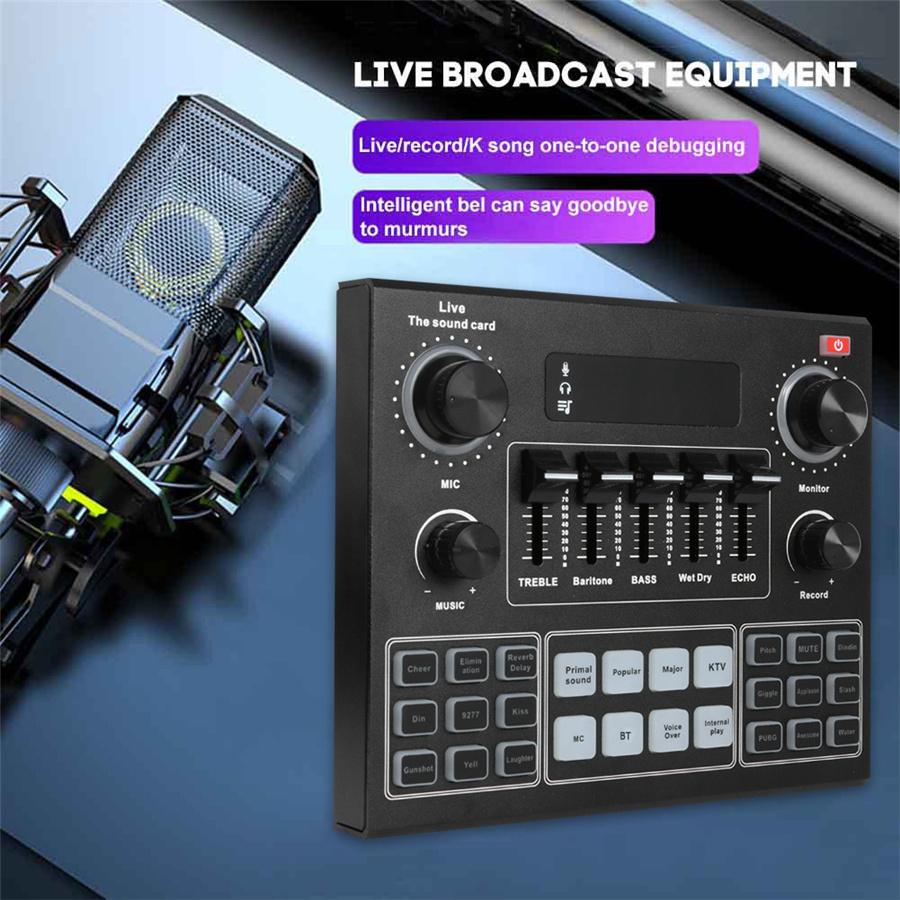 English Version Of Mobile Phone Live Sound Card Set K Song With Bluetooth