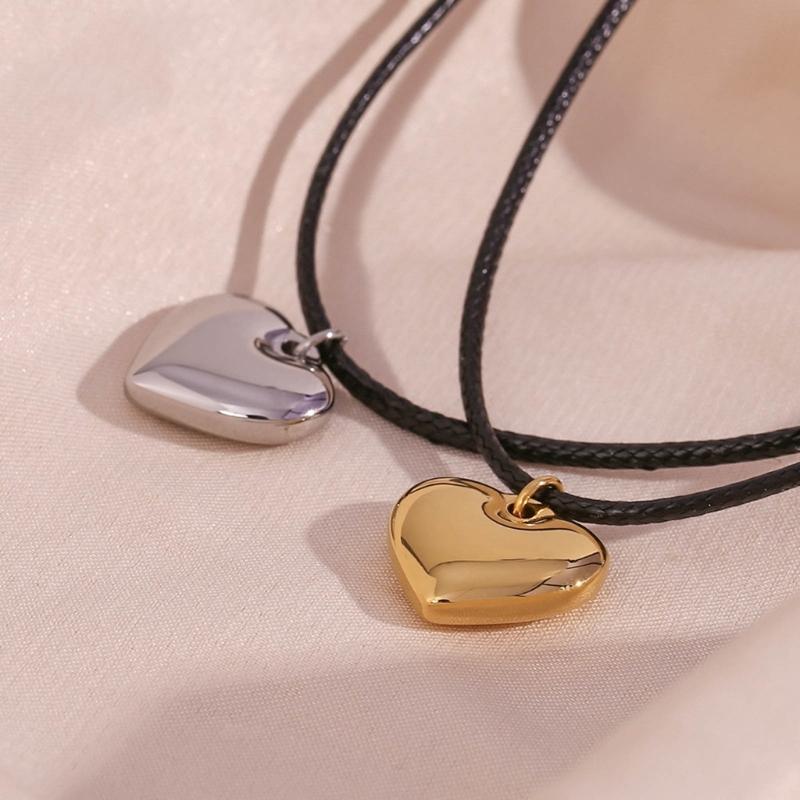Fashion Neck Jewelry Heart Shape Pendant Necklace Chain Necklaces Rope Necklaces Alloy Material for Party Daily Wear