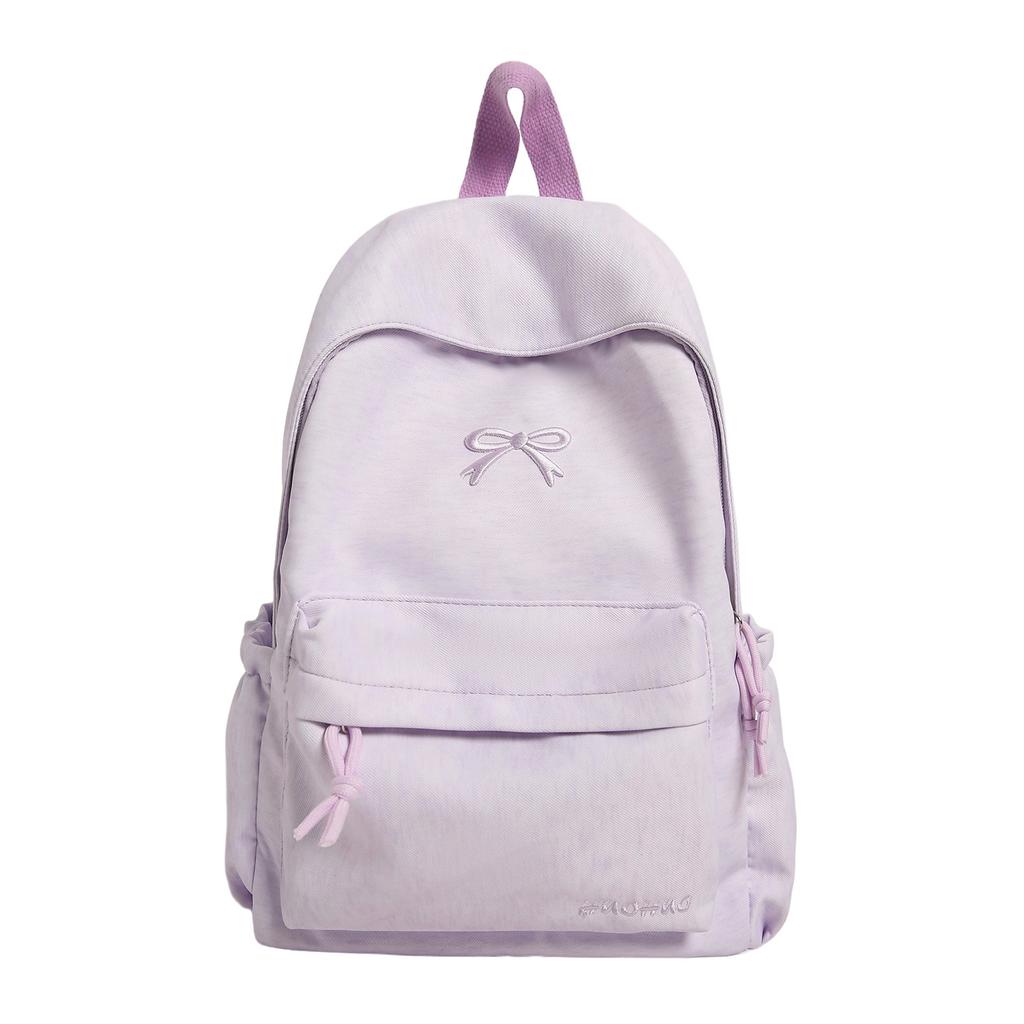 Schultasche Japanisch süße Schleife Rucksack weiblich Grund- und Sekundarschüler leichte Schultasche aus koreanischer Version einfarbig Reisen