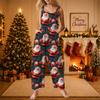 Women's Christmas Print Jumpsuit Casual Loose Fit Holiday Outfit for Everyday Wear