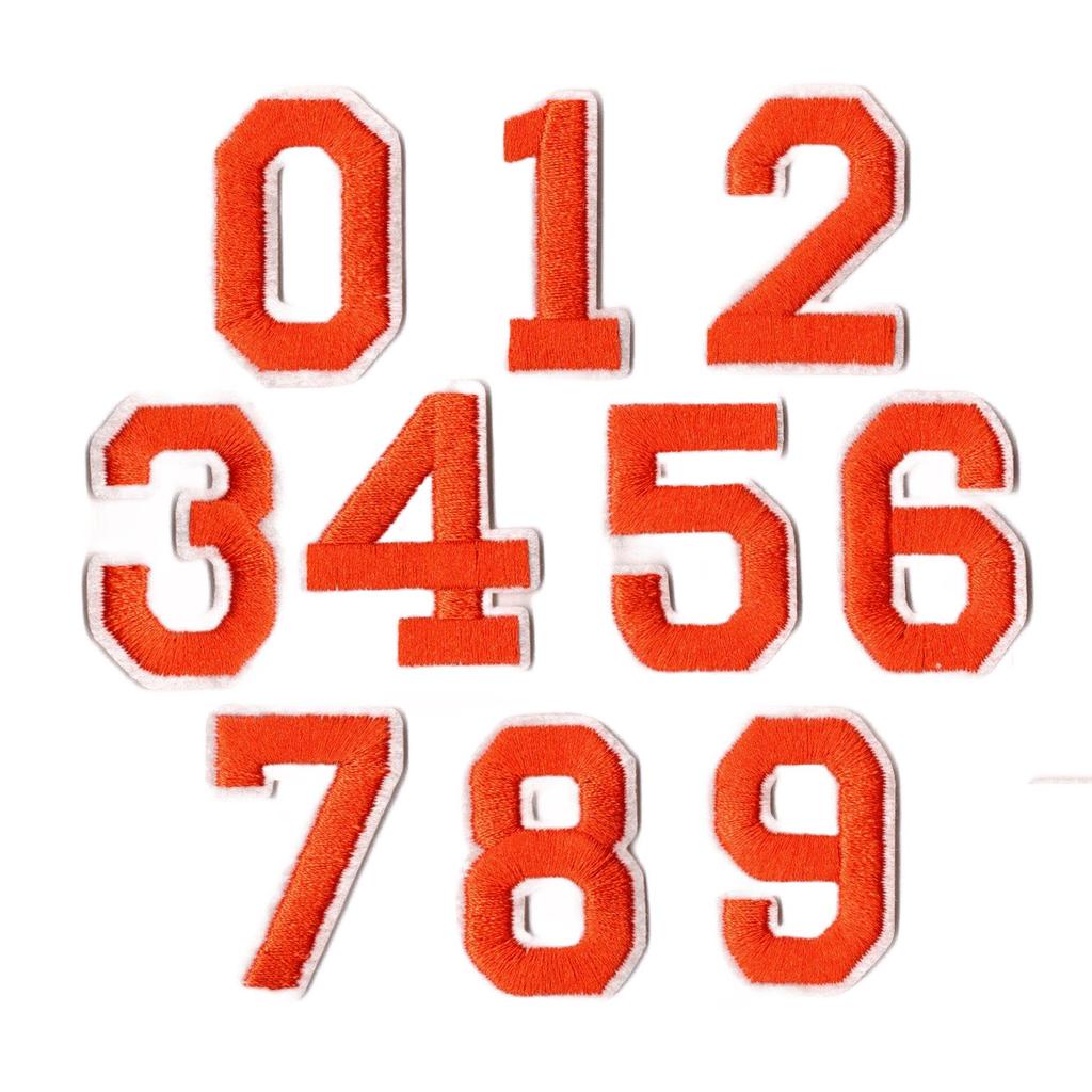 Colorful English Letter & Number Embroidery Patch Set for Clothing Decoration
