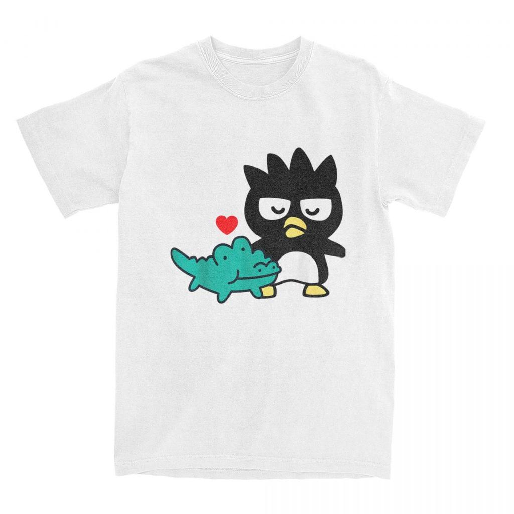 Badtz Maru Friends And Love T Shirt Vintage Short Sleeve Casual Cotton T-shirt Streetwear Amusing Harajuku Leisure Unisex Tops