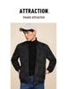 Men's Autumn Letter Print Baseball Collar Jacket with Large Pockets