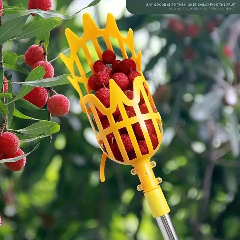 Fruit Picker Mesh Basket - Durable Plastic Fruit Catcher - Tool-Saving Gardening Tool for Safe & Efficient Harvesting