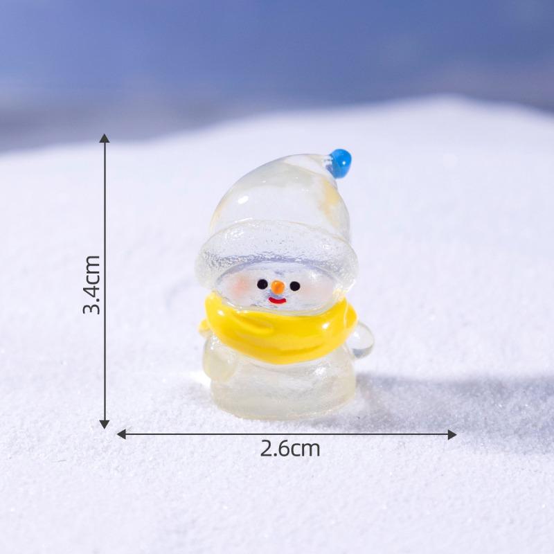 Micro Landscape Cute Christmas Tree Little Snowman Figurine Doll House Decoration Hanging Accessories Mini Trinket