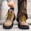 Martin Boots Men's Winter British Style Retro Fur Mid-top Short Boots Non-slip Thick-soled Sports High-top Tooling Boots