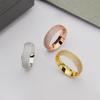 Round Full-diamond Ring, Three-color Precision Craftsmanship Version, Suitable for Gift-giving and Daily Wear, Non-allergenic Material