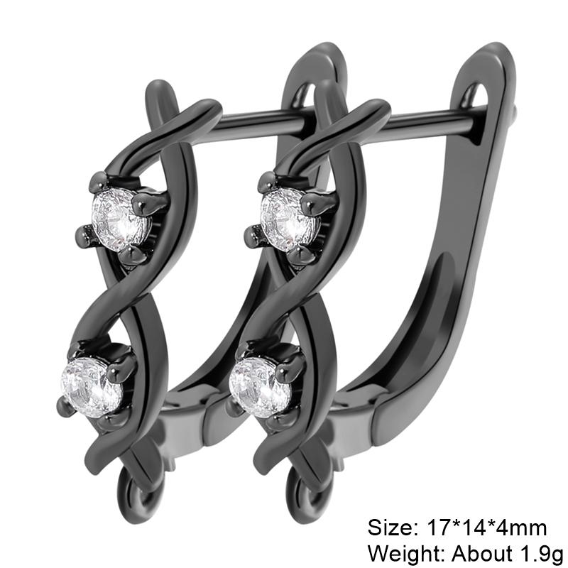 Juya 2 4 Pcs/Lot DIY Anti-Allergy Gold Silver Plated Schwenzy Fastener Ear Wire Hooks Women Earrings Accessories Supplies