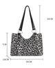 Yogodlns Neue modische Tragetaschen zum Einkaufen und Reisen aus Segeltuch, beliebte Handtaschen für Damen, große Kapazität, Umhängetaschen mit Leopardenmuster