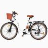 Electric Bike DYU C6 Pro 26" 250W Motor 15.6AH Max Range 80Km Load 120Kg White