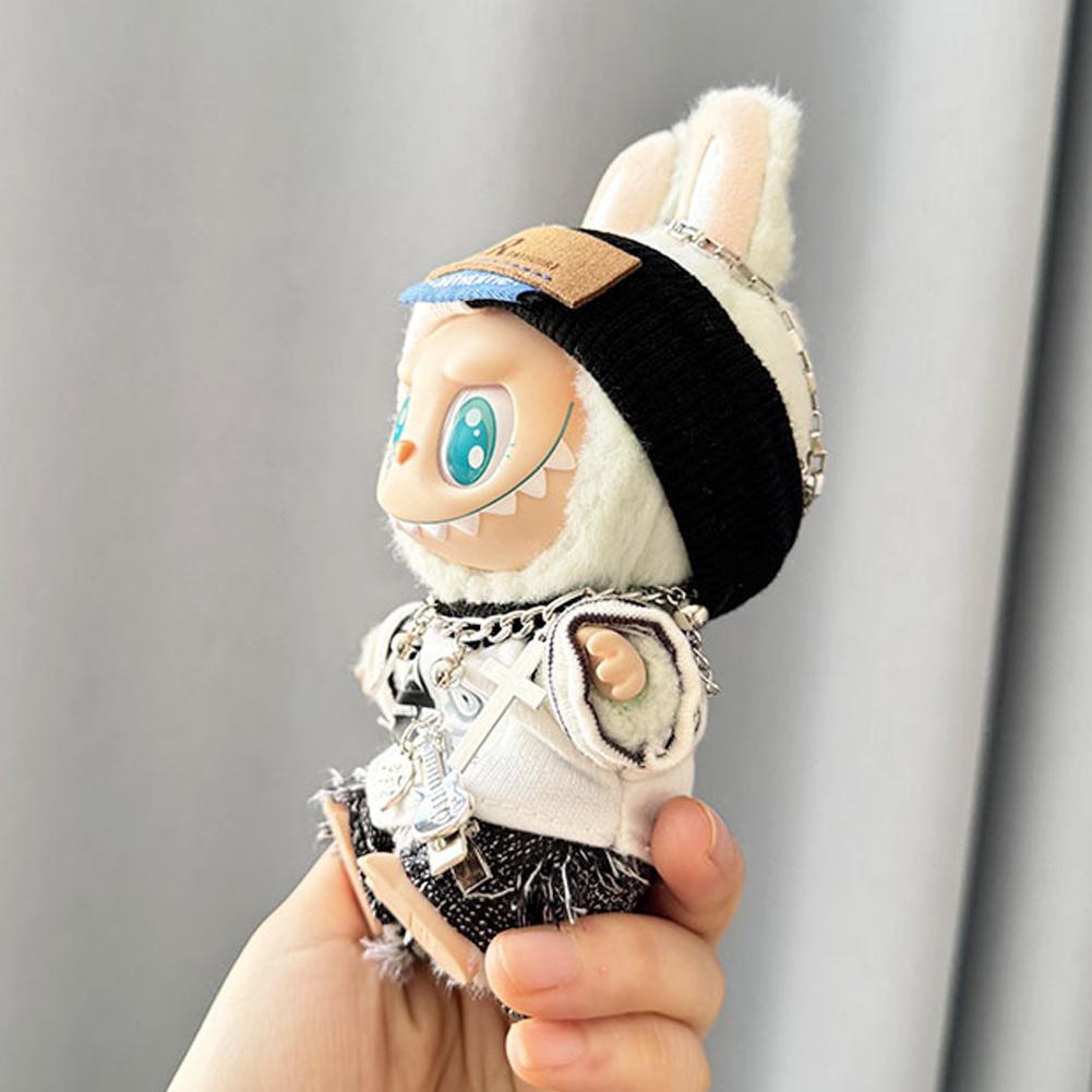 Pro 17 cm Labubu Oblečení pro panenky Módní Oblečení Mikiny Oblečení pro panenky Barevně sladěné Mikiny Panenky Doplňky Roztomilé dekorace Malé utěrky