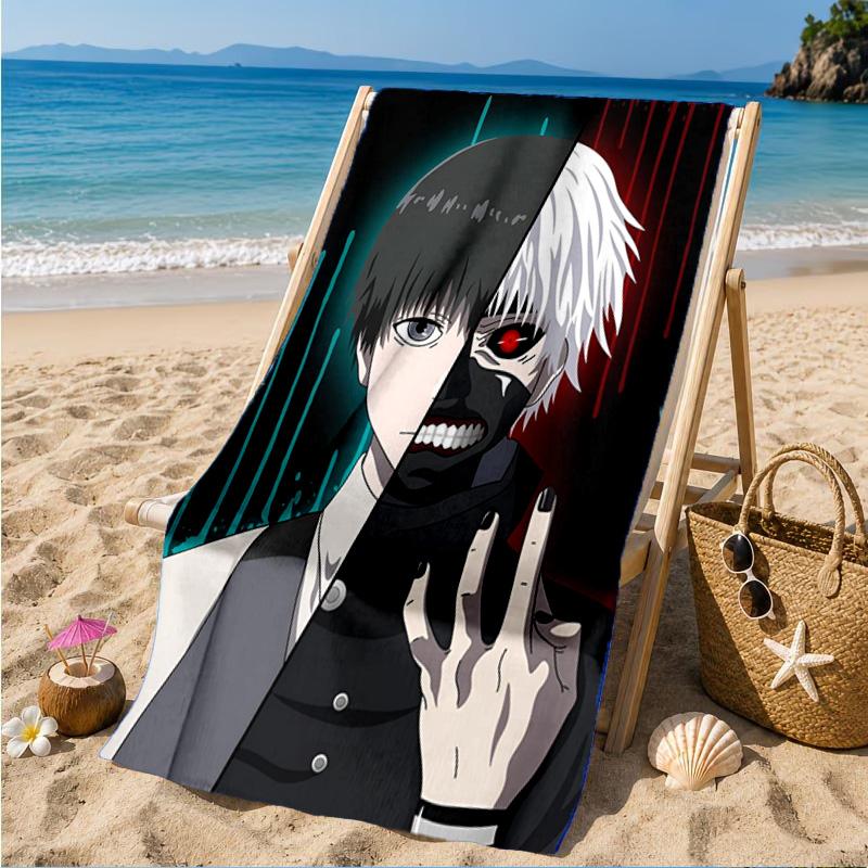 Tokyo Ghoul Kaneki's Struggle Beach Towel, Quick-drying, Easy to Care for, Suitable for Both Fitness and Beach Vacations,Sports Essential