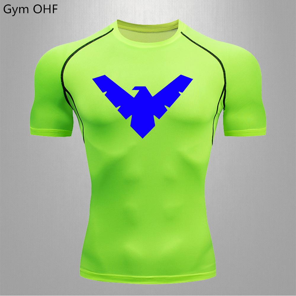 

Compression Nightwing Print Tops For Men T Shirt Rashguard Jiu Jitsu Gym Fitness Running Train ing Shirts Jersey Short Sleeved 6XL