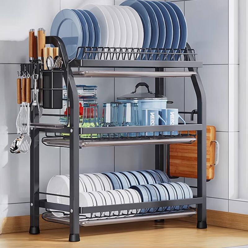 3-Tier Countertop Kitchen Dish Drying Rack