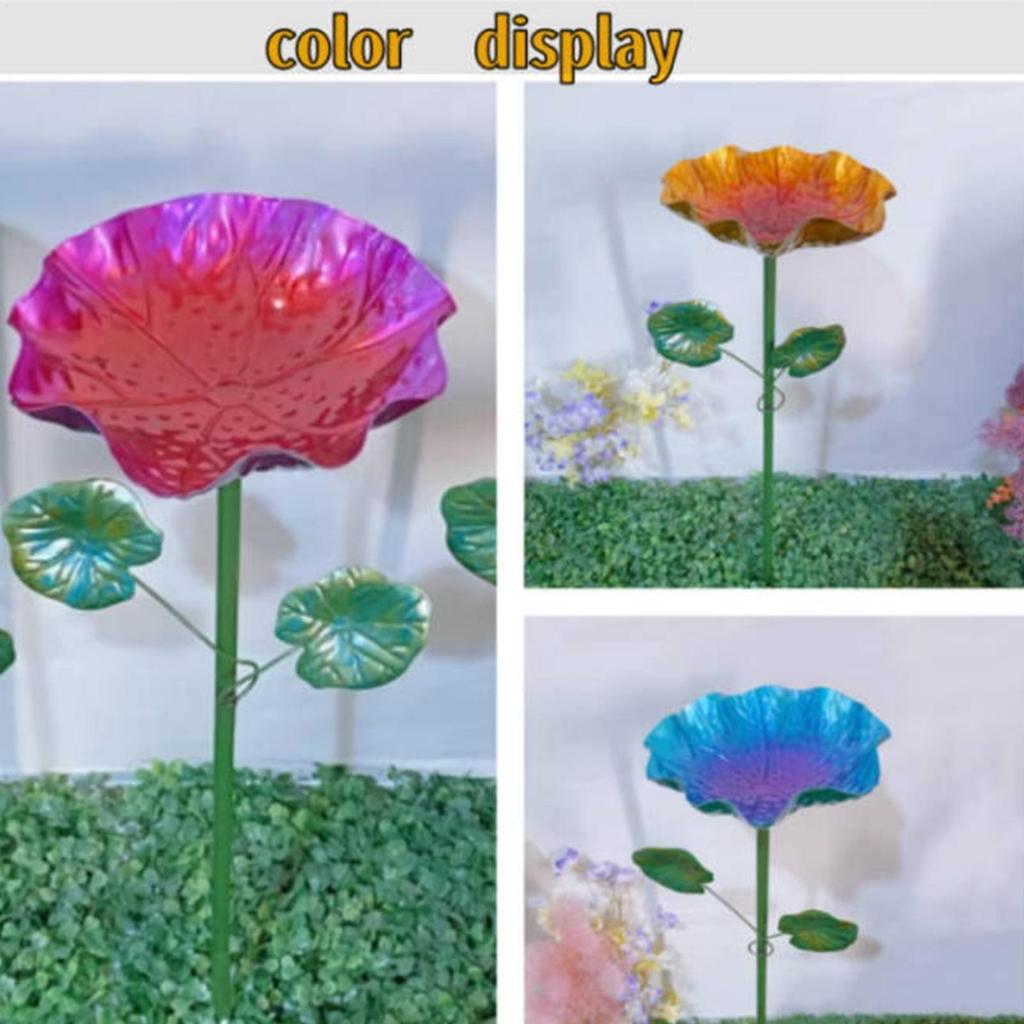 Bird Baths Vintage Flower Iron Decoration Flower Bird Bath For Feeding Home Garden Backyard Courtyard Landscaping Park Outdoor