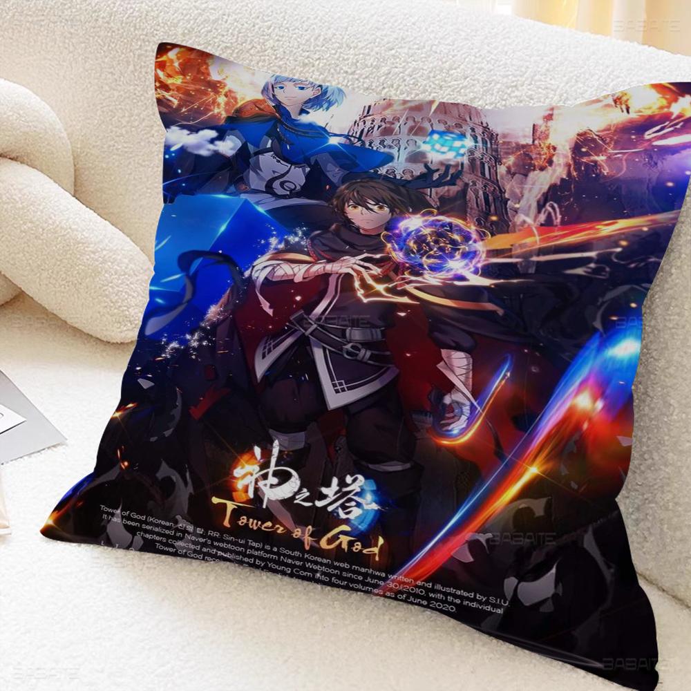 T-Tower Game Of G-Gods Pillow Covers Cartoon Sofa Decorative Home Double-sided Printing Short Plush Cute Cushion Cover