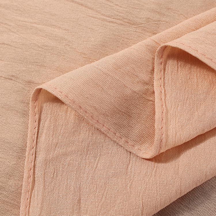 Spring/Summer Pleated Solid Color Long Scarf - Breathable, Micro-Elastic, Natural Wrinkle Women's Head Wrap/Shawl