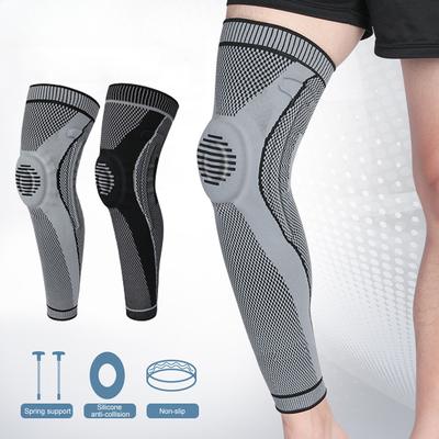 1 Piece Long Knee Compression Sleeve for Women Mens Full Leg Knee Brace Patella Stabilization Knee Brace