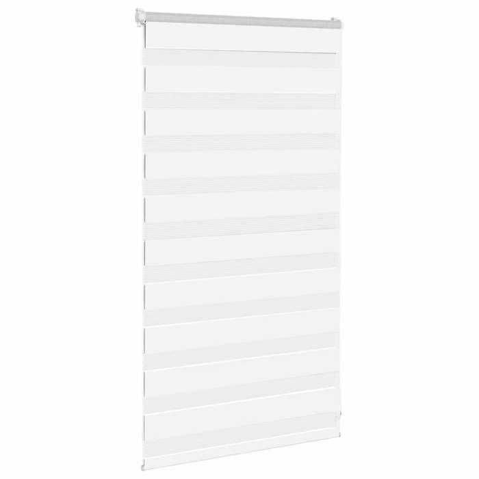 VidaXL Store zèbre blanc 90x100 cm largeur du tissu 85,9 cm polyester, store à enrouleur zébré, store zébré pour fenêtre, 4014727