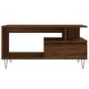  Coffee Table, Brown Oak 90x49x45 Cm, Wood-based Material