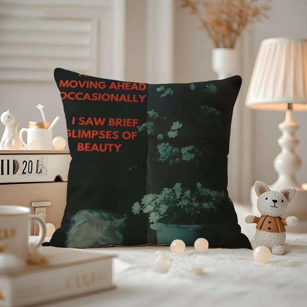 As I Was Moving Ahead Occasionally I Saw Brief Glimpses Of Beauty Cushion Cover Pattern Printed Pillowcase For Living Room Sofa