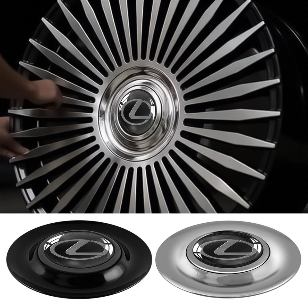 AAOU1 3D Floating Car Wheel Hub Center Cap Badge Covers Sticker Emblem Accessories for Lexus GS LC RC RX UX NX CT200h F Sport ES LS IS
