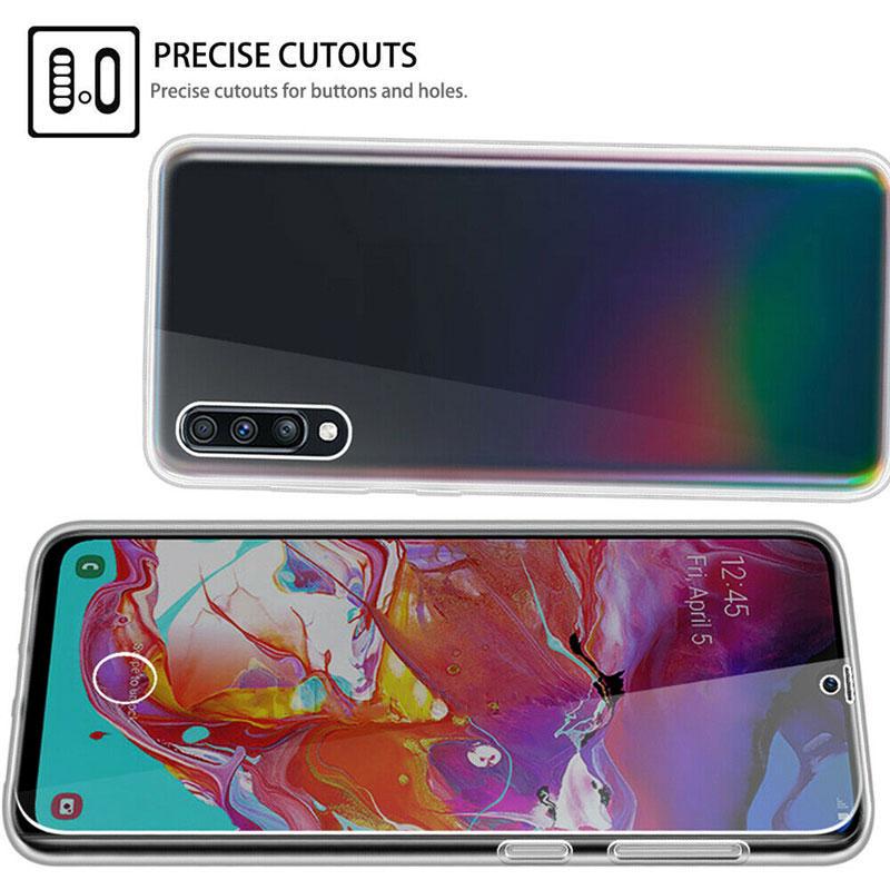 360 Double Soft TPU Case for Samsung Galaxy A11 A31 A21S A51 A71 A01 A41 A50 A30 A70 A40 A20 A10 A30S A6 A7 A8 S20 Ultra S10E S10 S9 S8 Plus Cover