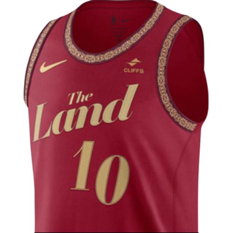Nike Darius Garland City Edition Authentic Jersey Breathable Sweat-Wicking Round Neck Basketball Shirt Men jersey Red DX8755-699