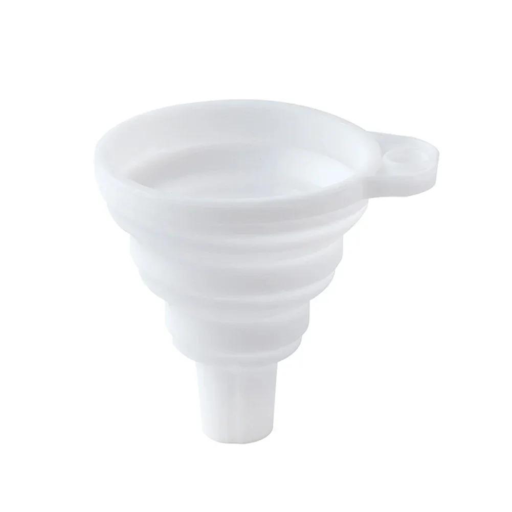 

2025 New Useful Foldable Hopper Mini Silicone Funnels Collapsible Style Funnel Kitchen Cooking Tools Gadgets For Liquids Jams Bo 2.75x2.75inch білий