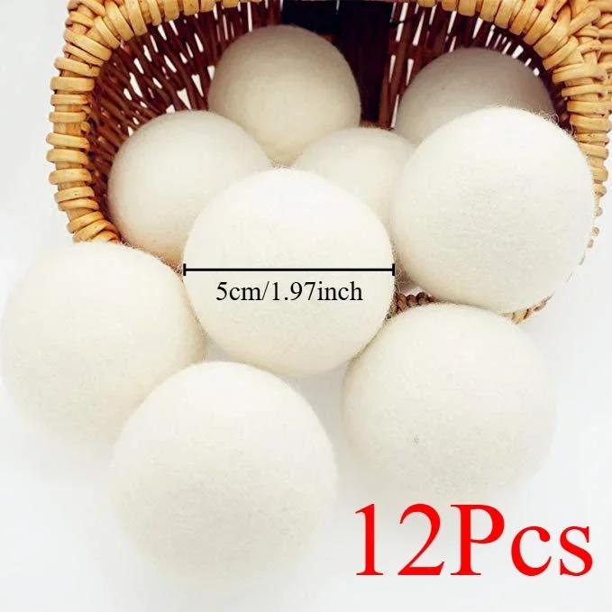 30-Pack Wool Dryer Balls Handmade Drying Balls Dryer Reusable Natural Fabric Softener Reduce Wrinkles and Decrease Drying Time