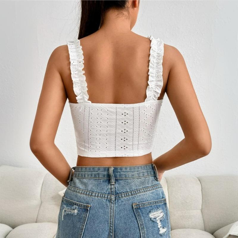 Elegant Lace Halter Top,A New Spring and Summer Pure and Figure-flattering Top