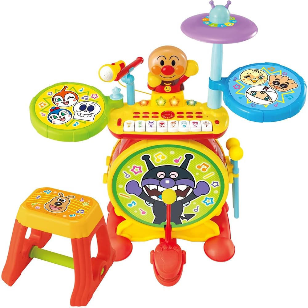Joypalette Anpanman Big Electronic Drum and Keyboard Musical Toy for Kids