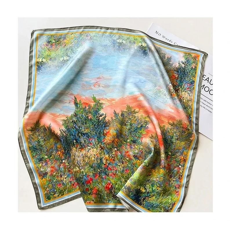 Neuankömmling 100% Naturseide Schal Mode Damen Schals Poncho Hijab Pashmina Foulard Femme Quadratische Schals Bandana Stola Dame