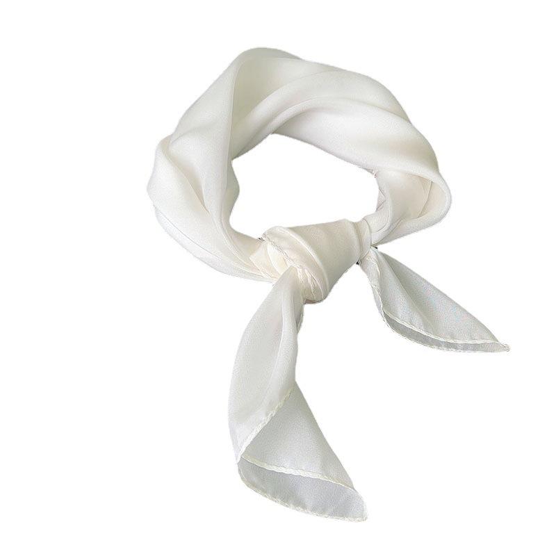 Japanese Sweet Silk Chiffon Silk Scarf Tie-Dyeing Blue Dyeing Grass And Wood Hand-Dyeing Special White Natural Material Scarf